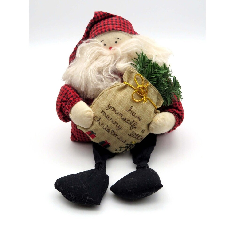 Vintage Santa Musical Doll Shelf Sitter 'Have yourself a Merry Little Christmas'